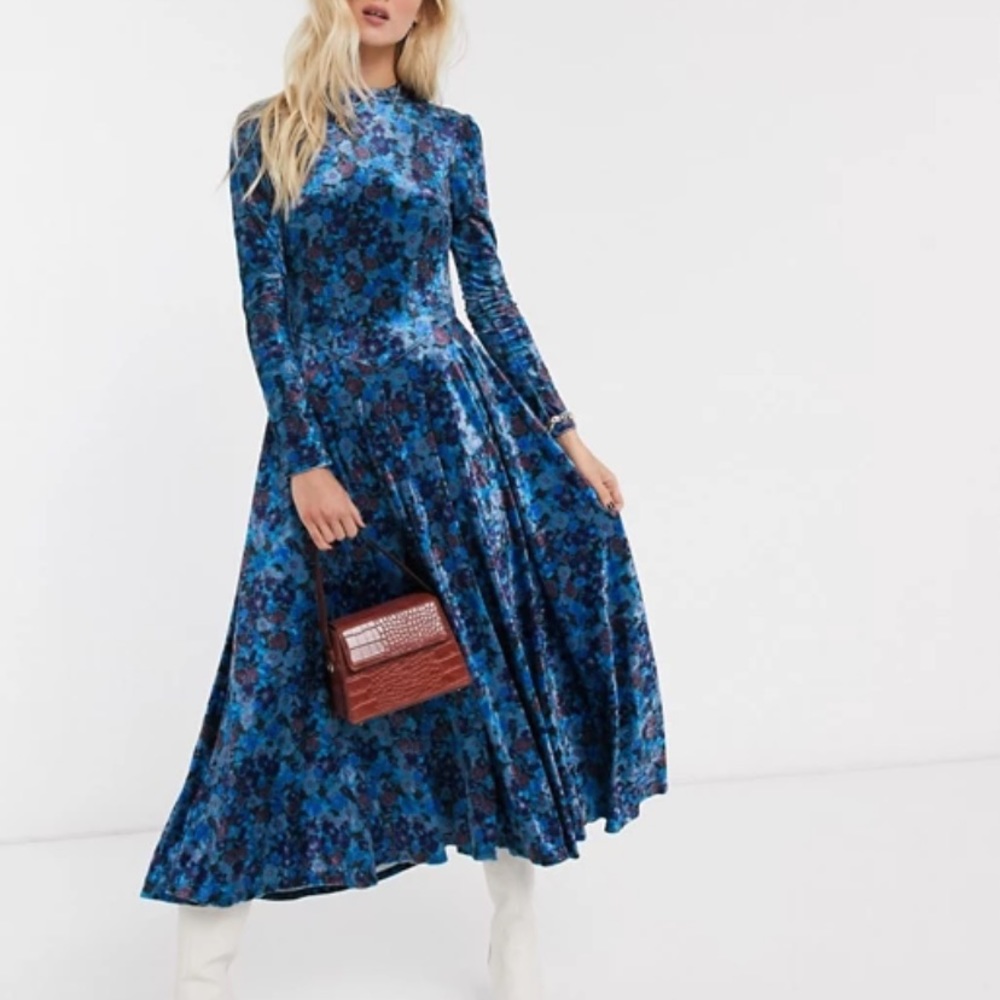 Free People Midi velvet floral